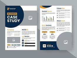 Case Study Layout Flyer. Minimalist Business Report with Simple Design. vector