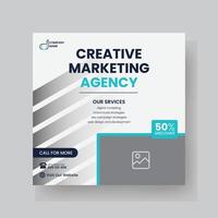 Modern Digital Marketing Agency Social Media Post For Business. Abstract Advertisement Square Web Post for Company Promotion. vector