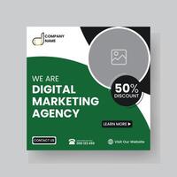 Modern Digital Marketing Agency Social Media Post For Business. Abstract Advertisement Square Web Post for Company Promotion. vector