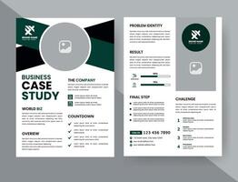 Case Study Layout Flyer. Minimalist Business Report with Simple Design. vector