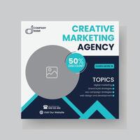 Modern Digital Marketing Agency Social Media Post For Business. Abstract Advertisement Square Web Post for Company Promotion. vector