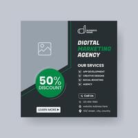 Modern Digital Marketing Agency Social Media Post For Business. Abstract Advertisement Square Web Post for Company Promotion. vector