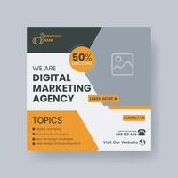 Modern Digital Marketing Agency Social Media Post For Business. Abstract Advertisement Square Web Post for Company Promotion. vector