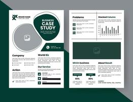 Case Study Layout Flyer. Minimalist Business Report with Simple Design. vector