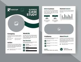 Case Study Layout Flyer. Minimalist Business Report with Simple Design. vector