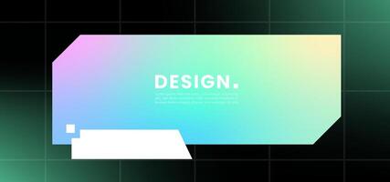 Futuristic element illustration. Colorful lower third overlay. vector