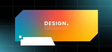 Futuristic element illustration. Colorful lower third overlay. vector