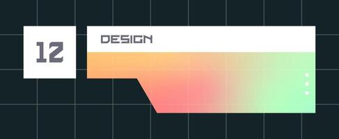 Futuristic element illustration. Colorful lower third overlay. vector