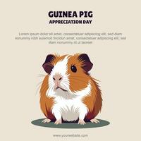 Guinea Pig Appreciation Day background. vector
