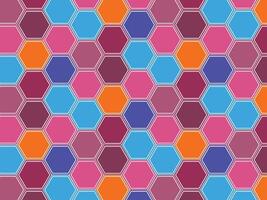 Abstract multicolor hexagon floor background pattern vector