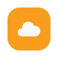 Cloud UI flat icon design on a white background vector