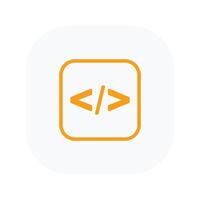 Coding app UI flat icon design vector