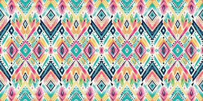Seamless batik pattern,Seamless tribal batik pattern,and Seamless colorful pattern resemble ethnic boho, Aztec,and ikat styles.designed for use in wallpaper,fabric,curtain,carpet,Batik Embroidery vector