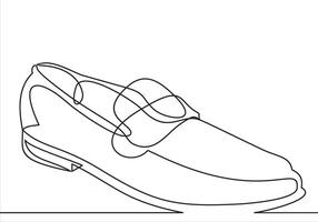 Men shoe icon. illustration of men shoe .Continuous one line drawing vector