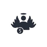angel investor icon. .Editable stroke.linear style sign for use web design,logo.Symbol illustration. vector