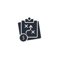 business plan icon. .Editable stroke.linear style sign for use web design,logo.Symbol illustration. vector