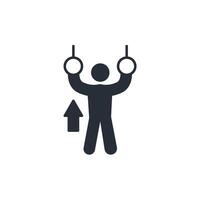 rings gym icon. .Editable stroke.linear style sign for use web design,logo.Symbol illustration. vector
