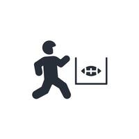 american football icon. .Editable stroke.linear style sign for use web design,logo.Symbol illustration. vector