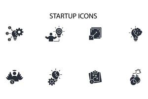 Startup icon set..Editable stroke.linear style sign for use web design,logo.Symbol illustration. vector