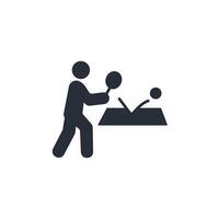table tennis icon. .Editable stroke.linear style sign for use web design,logo.Symbol illustration. vector