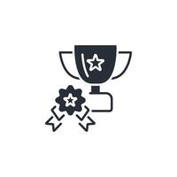 trophy icon. .Editable stroke.linear style sign for use web design,logo.Symbol illustration. vector