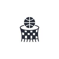 Basketball icon. .Editable stroke.linear style sign for use web design,logo.Symbol illustration. vector