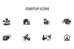 Startup icon set..Editable stroke.linear style sign for use web design,logo.Symbol illustration. vector