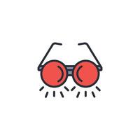 sunglasses icon. .Editable stroke.linear style sign for use web design,logo.Symbol illustration. vector