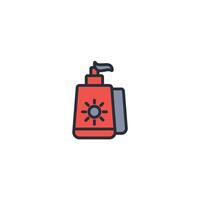 sunscreen icon. .Editable stroke.linear style sign for use web design,logo.Symbol illustration. vector