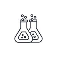 flask icon. .Editable stroke.linear style sign for use web design,logo.Symbol illustration. vector