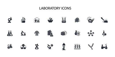Laboratory icon set..Editable stroke.linear style sign for use web design,logo.Symbol illustration. vector