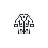 Lab Coat icon. .Editable stroke.linear style sign for use web design,logo.Symbol illustration. vector