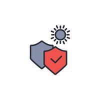 sunblock icon. .Editable stroke.linear style sign for use web design,logo.Symbol illustration. vector