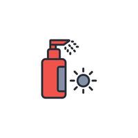 sunscreen spray icon. .Editable stroke.linear style sign for use web design,logo.Symbol illustration. vector