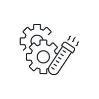Experimental icon. .Editable stroke.linear style sign for use web design,logo.Symbol illustration. vector