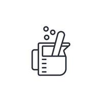 beaker icon. .Editable stroke.linear style sign for use web design,logo.Symbol illustration. vector