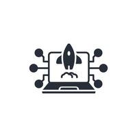 tech startup icon. .Editable stroke.linear style sign for use web design,logo.Symbol illustration. vector