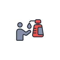 Lotion icon. .Editable stroke.linear style sign for use web design,logo.Symbol illustration. vector