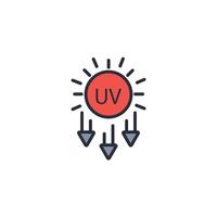 ultraviolet icon. .Editable stroke.linear style sign for use web design,logo.Symbol illustration. vector
