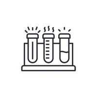Testube icon. .Editable stroke.linear style sign for use web design,logo.Symbol illustration. vector