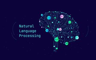 Illustration of abstract stream information with line and dot. Big data, technology, AI, data transfer, data flow, large language model, LLM vector