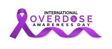 Overdose awareness day is observed every year on August 31. Banner poster, flyer and background design. Eps 10. vector