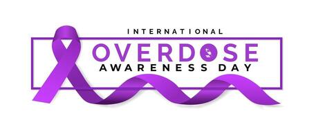 Overdose awareness day is observed every year on August 31. Banner poster, flyer and background design. Eps 10. vector