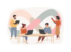 DevOps team isolated concept illustration. vector