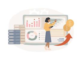 Data monetization isolated concept illustration. vector