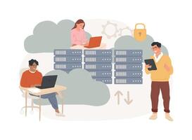 Database isolated concept illustration. vector