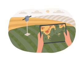 Compaction profile sensing isolated cartoon illustrations. vector
