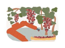 Harvesting and picking robots isolated cartoon illustrations. vector
