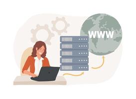 Proxy server isolated concept illustration. vector
