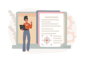 Vision and scope document isolated concept illustration. vector